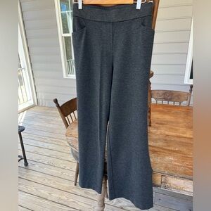 Lane Bryant Women’s Wide Leg Pull On Dress Pants Gray Grey pockets Size 22/24